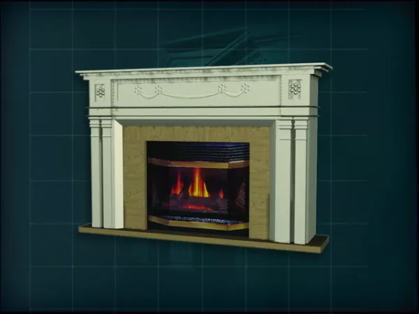 Stone Fireplace Simple Style 3d model
