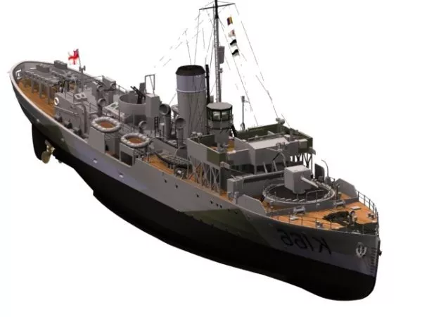 Watercraft Hmcs Snowberry Corvette 3d model Watercraft Hmcs Snowberry Corvette 3d model