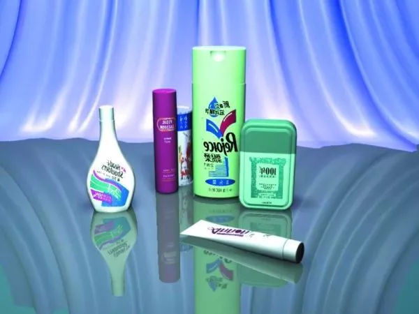 Cosmetics Bottles Soap Boxes 3d model