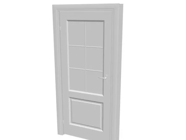 Glazed Hinged Door 3d model Glazed Hinged Door 3d model
