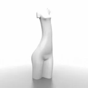 Fashion Store Half Mannequin Torso 3d model
