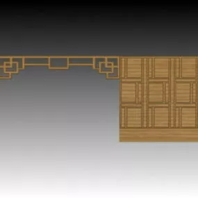 Furniture Half Wall Room Divider 3d model