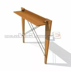 Wood Hallway Console Table Furniture 3d model