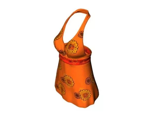 Egyptian Girl With Dynamic Hair 3d model