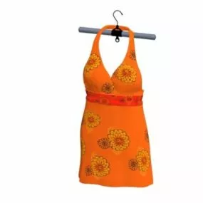 Hanger Of Halterneck Attire Clothing 3d model