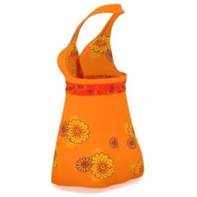 Fashion Halterneck Crop Top 3d model