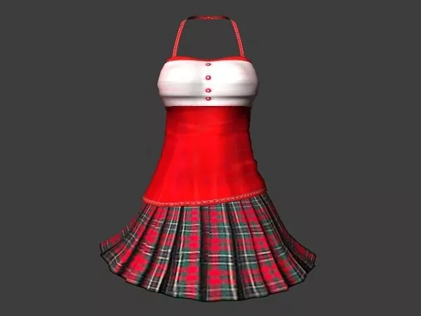 Halterneck Sundress Fashion 3d model Halterneck Sundress Fashion 3d model