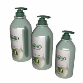 Cosmetic Hand Cream Bottles 3d model