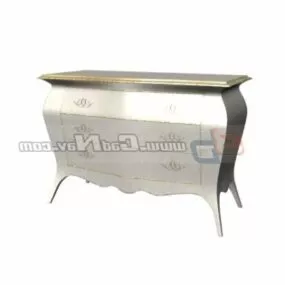 Hand Painted Furniture Desk Side Cabinet 3d model