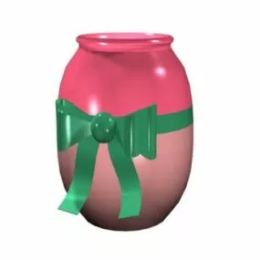 Handmade Decorative Ceramic Bottle 3d model