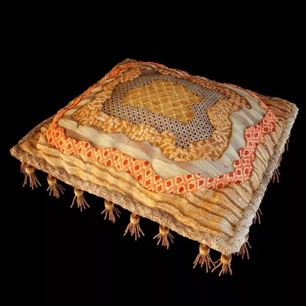 Vintage Handmade Sofa Cushion 3d model Vintage Handmade Sofa Cushion 3d model