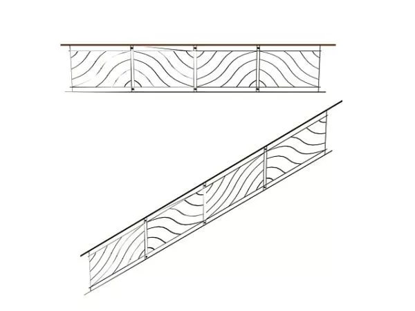 Antique Handrails Stairway 3d model Antique Handrails Stairway 3d model