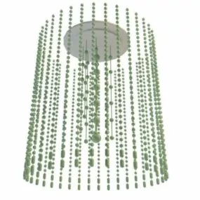 Hanging Bead Shade Ceiling Lamp 3d model