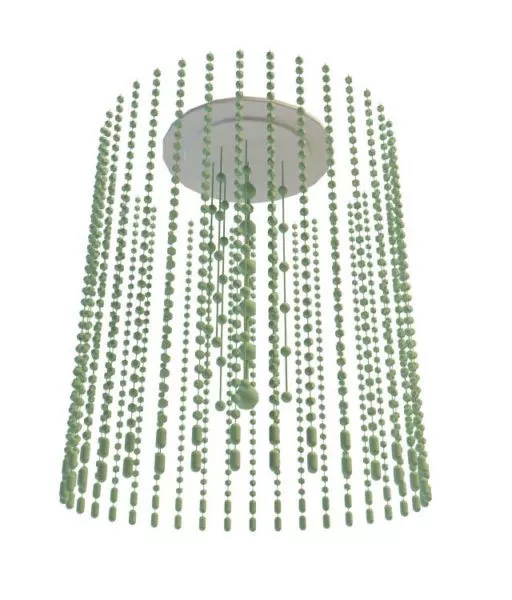 Hanging Bead Shade Ceiling Lamp 3d model Hanging Bead Shade Ceiling Lamp 3d model