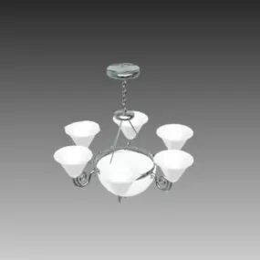 Vintage Style Hanging Chandelier Lamp 3d model