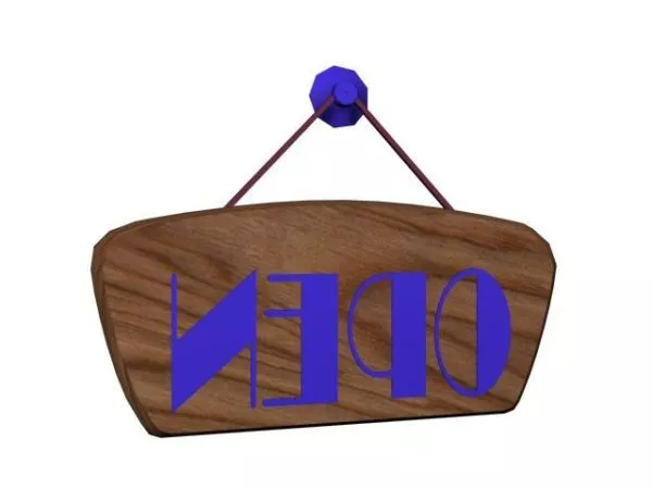 Shop Hanging Sign 3d model Shop Hanging Sign 3d model