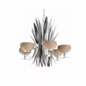 Hanging Stained Interior Glass Lamp 3d model