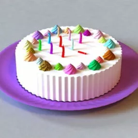 Happy Birthday Cake 3d model