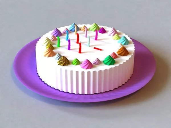 Fruit Cream Cake 3d model