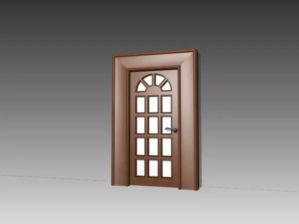 Hardwood Home Glazed Door Furniture 3d model Hardwood Home Glazed Door Furniture 3d model