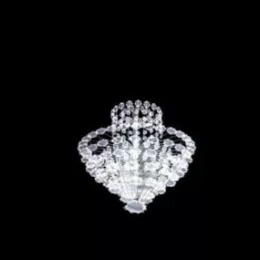 Heart Shape Interior Crystal Chandelier 3d model