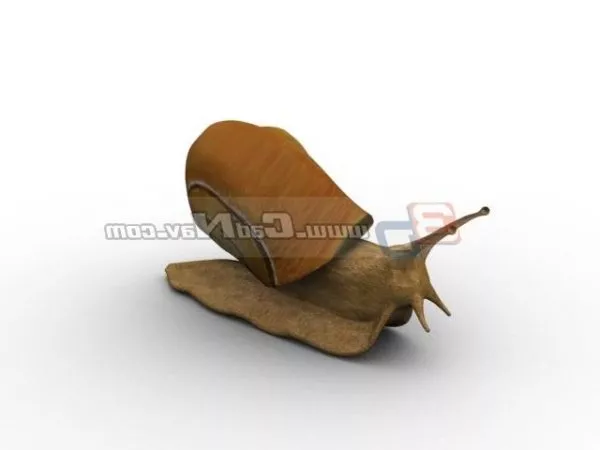 Cute Snail Robot Character 3d model