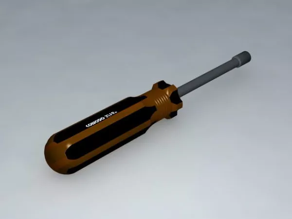 Hand Tool Hex Nut Wrench Screwdriver 3d model Hand Tool Hex Nut Wrench Screwdriver 3d model