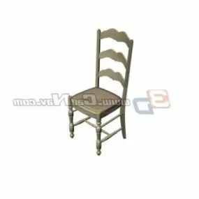 Furniture High Back Restaurant Chair 3d model