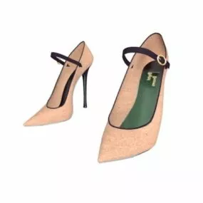Women Fashion High Heel Pumps 3d model