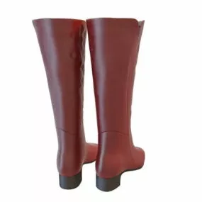 Fashion High Leather Boots 3d model