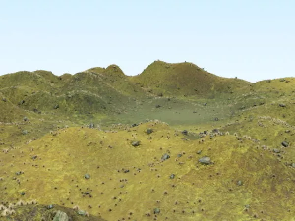 Fractal Terrain Landscape 3d model