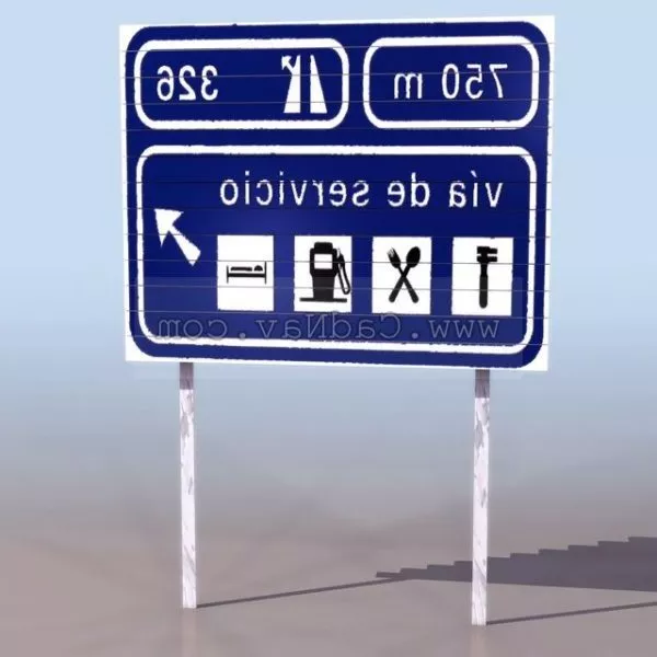 Plastic Warning Sign 3d model