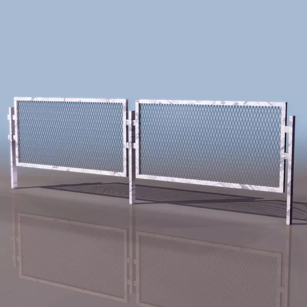 Old Wood Fence Gate 3d model