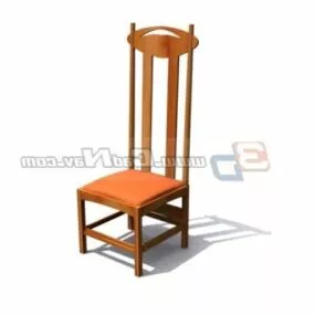 Country House Wood Chair 3d model