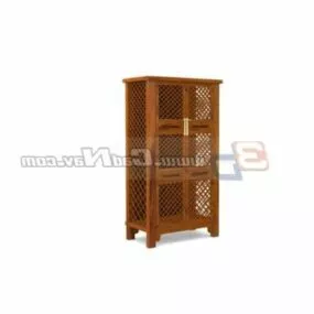 Home Old Book Cabinet 3d model