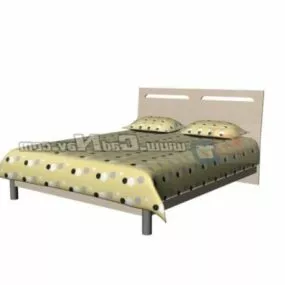 Home Interior Double Bed 3d model