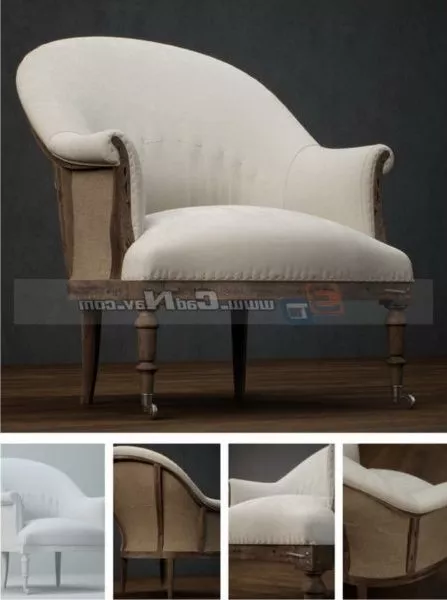 Home Furniture With Fabric Armchair Design 3d model Home Furniture With Fabric Armchair Design 3d model