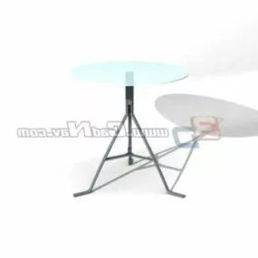 Home Furniture Glass Side Table 3d model