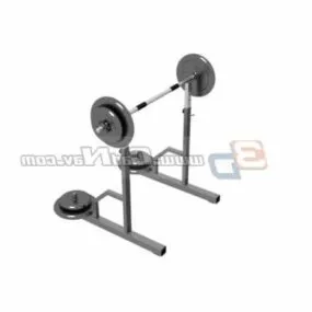 Sport Gym Barbell Rack Equipment 3d model
