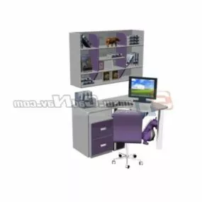 Home Office Working Desk 3d model