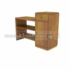 Home Wooden Writing Desk 3d model