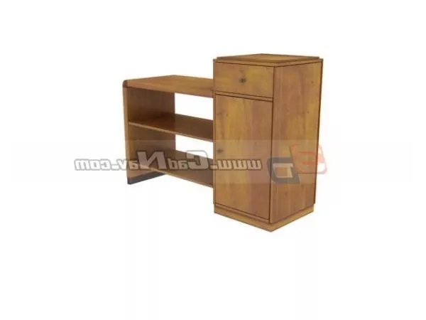 Home Wooden Writing Desk 3d model Home Wooden Writing Desk 3d model