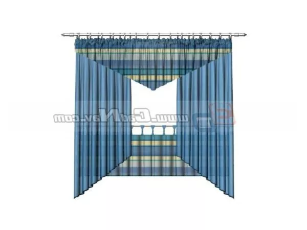 Home Decoration Fabric Window Curtain 3d model Home Decoration Fabric Window Curtain 3d model