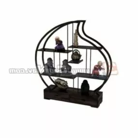 Home Wood Display Rack 3d model