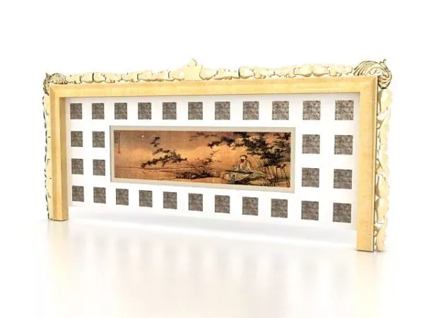 Cnc Carved Screen 3d model
