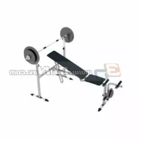 Weight Lifting Bench Gym Equipment 3d model