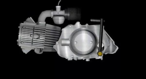Retro Motorcycle 3d model