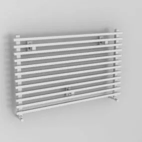 White Metal Horizontal Radiator Design 3d model