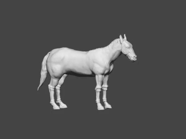 Western Horse Statue 3d model Western Horse Statue 3d model
