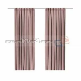 Bedroom Screen Curtain 3d model